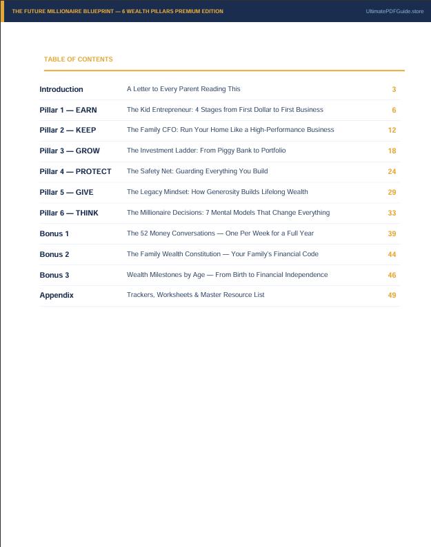 The Future Millionaire Blueprint: Design the Ultimate Head Start