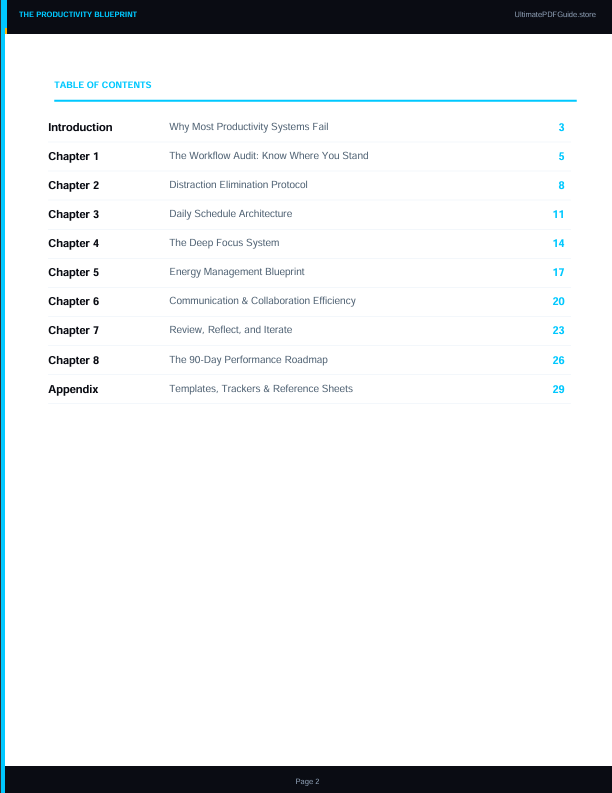The Productivity Blueprint: Master Your Workflow and Maximize Your Output