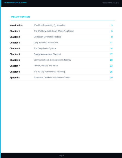 The Productivity Blueprint: Master Your Workflow and Maximize Your Output